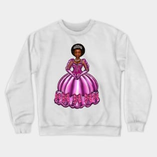 Princess -  Black Afro Princess in purple  vii ! beautiful  black girl with Afro hair, brown eyes and dark brown skin. Hair love ! Crewneck Sweatshirt